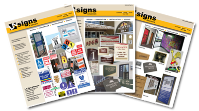 LA Signs Product Sheets