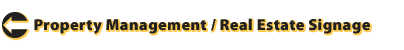 Commercial Property Management / Real Estate Signs